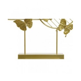 Statua Decorativa DKD Home Decor Dorato Metallo Farfalle (63 x 9 x 58,4 cm)