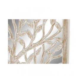 Decorazione da Parete DKD Home Decor Specchio Albero Bianco Legno MDF (45 x 2,5 x 65 cm)