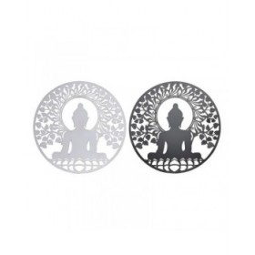 Decorazione da Parete DKD Home Decor Metallo Buddha (2 Unità) (60 x 1 x 60 cm)
