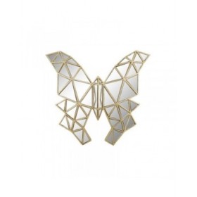 Statua Decorativa DKD Home Decor 29,5 x 4 x 28,5 cm Dorato Farfalla