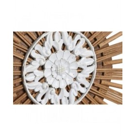 Decorazione da Parete DKD Home Decor Bianco Marrone Naturale Città 70 x 1.5 x 70 cm 70 x 1,5 x 70 cm 73 x 1,5 x 73 cm