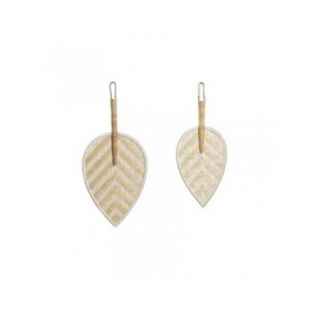 Decorazione da Parete DKD Home Decor Marrone Bianco Ventaglio Bambù (27 x 2 x 64 cm) (27 x 2 x 55 cm)