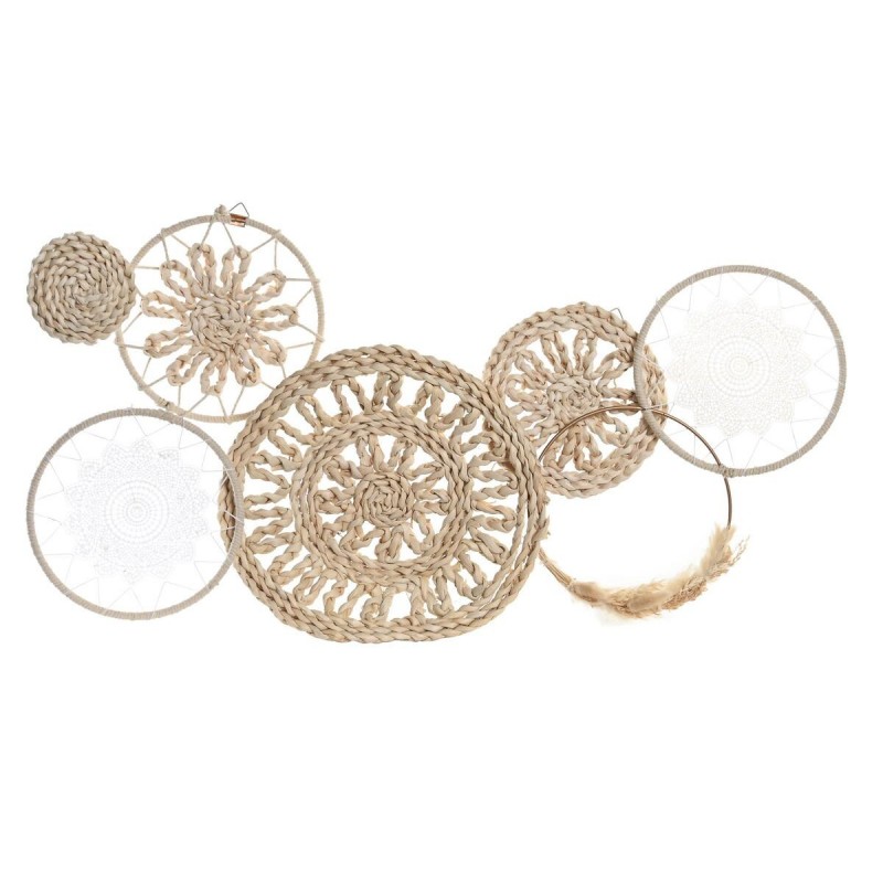 Decorazione da Parete DKD Home Decor 79 X 7 X 41,5 CM Naturale Bianco Boho