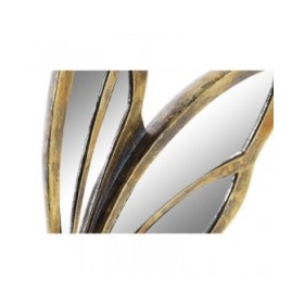 Decorazione da Parete DKD Home Decor Specchio Dorato Resina Farfalla (36 x 4 x 30,5 cm)