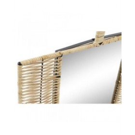 Specchio da parete DKD Home Decor Marrone Naturale Ventaglio Tropicale 50 x 2,5 x 72 cm 52 x 2,5 x 72 cm