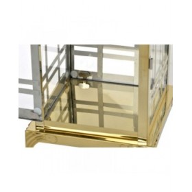 Lampioni DKD Home Decor Cristallo Dorato Metallo (22 x 22 x 57 cm) (22 x 22 x 49 cm)