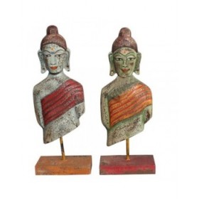 Statua Decorativa DKD Home Decor 18 x 9 x 47 cm Buddha Orientale (2 Unità)