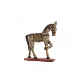 Statua Decorativa DKD Home Decor Cavallo Ferro Legno di mango (35 x 10 x 42 cm)