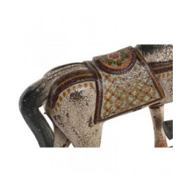 Statua Decorativa DKD Home Decor Cavallo Ferro Legno di mango (35 x 10 x 42 cm)
