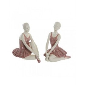 Statua Decorativa DKD Home Decor Romantico Ballerina Classica 16 x 11 x 17 cm (2 Unità)