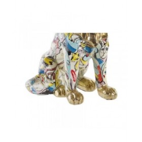 Statua Decorativa DKD Home Decor Dorato Leone Resina Multicolore Moderno (21 x 14,5 x 27 cm) (15 x 21 x 27 cm)