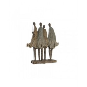 Statua Decorativa DKD Home Decor Africana Resina Multicolore (33,5 x 14,5 x 41 cm)