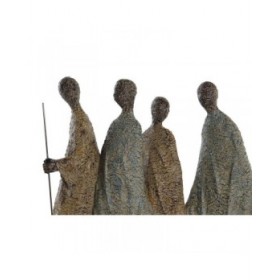 Statua Decorativa DKD Home Decor Africana Resina Multicolore (33,5 x 14,5 x 41 cm)