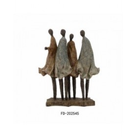 Statua Decorativa DKD Home Decor Africana Resina Multicolore (33,5 x 14,5 x 41 cm)