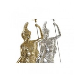Statua Decorativa DKD Home Decor 16,5 x 10,5 x 50 cm Argentato Dorato Neoclassico (2 Unità)