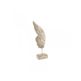 Statua Decorativa DKD Home Decor Finitura invecchiata Bianco Ali d'Angelo Magnesio (26 x 11 x 65 cm)