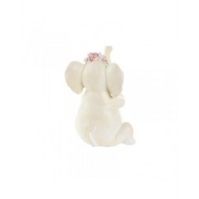 Statua Decorativa DKD Home Decor Elefante Rosa Bianco Resina (6 x 6,5 x 10 cm) (3 Unità)