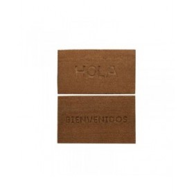 Zerbino DKD Home Decor Marrone Gomma Cocco (75 x 45 x 2,3 cm) (2 Unità)