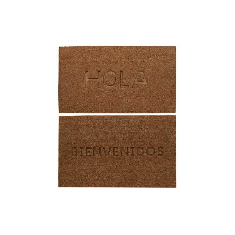 Zerbino DKD Home Decor Marrone Gomma Cocco (75 x 45 x 2,3 cm) (2 Unità)