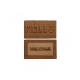 Zerbino DKD Home Decor Marrone Gomma Cocco (75 x 45 x 2,3 cm) (2 Unità)