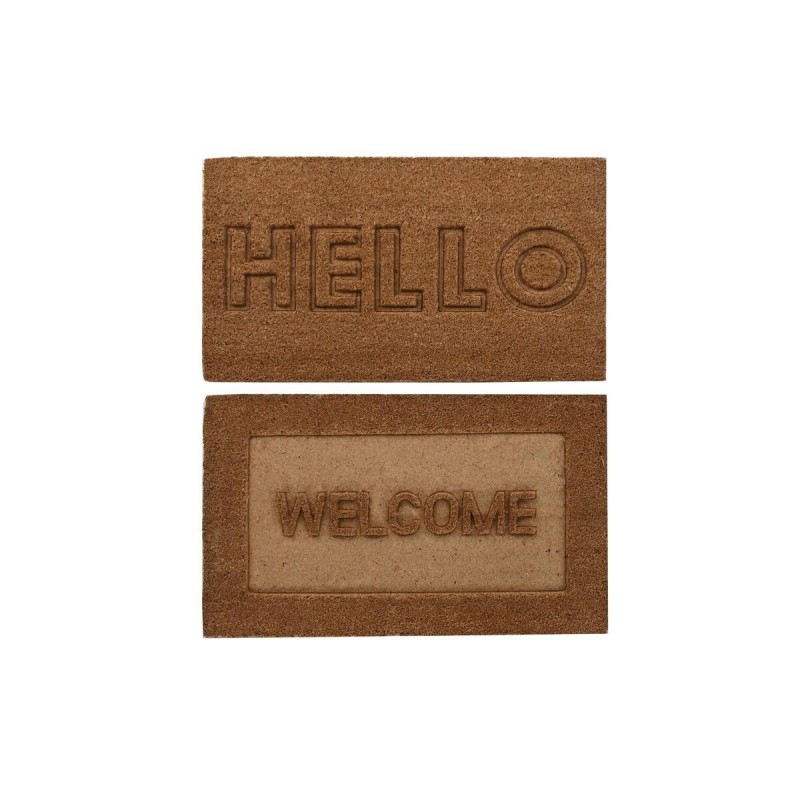 Zerbino DKD Home Decor Marrone Gomma Cocco (75 x 45 x 2,3 cm) (2 Unità)