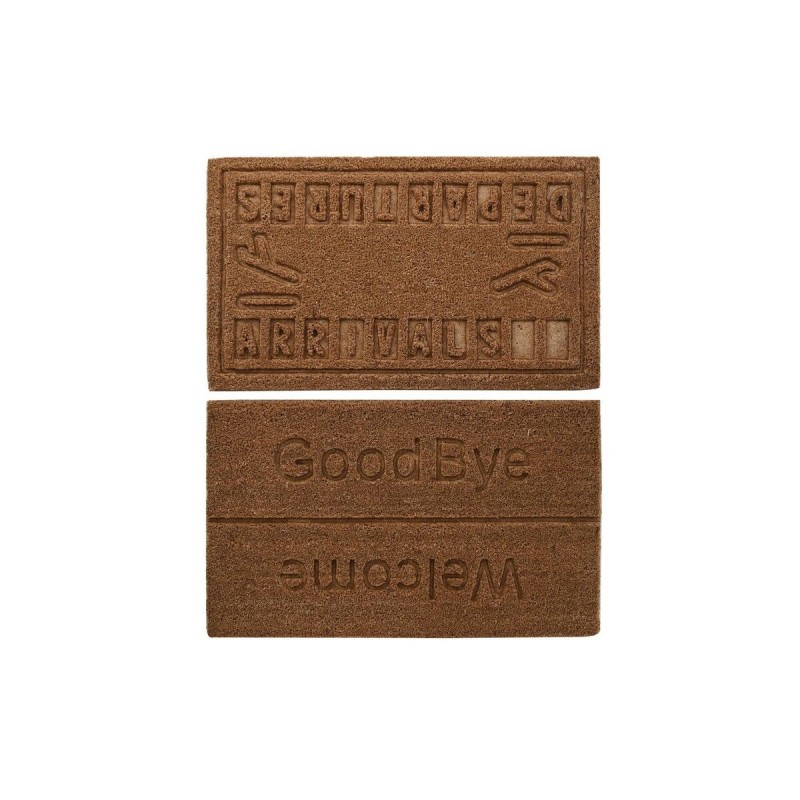 Zerbino DKD Home Decor Marrone Gomma Cocco (75 x 45 x 2,3 cm) (2 Unità)
