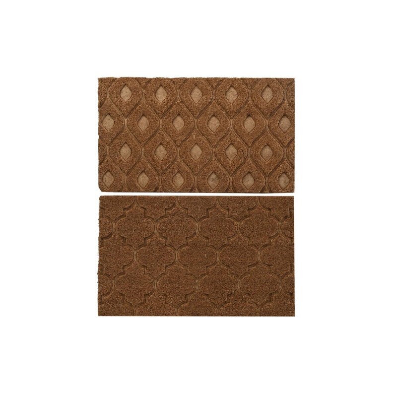 Zerbino DKD Home Decor Marrone Gomma Cocco (75 x 45 x 2,3 cm) (2 Unità)