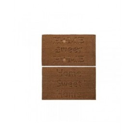 Zerbino DKD Home Decor Marrone Gomma Cocco (75 x 45 x 2,3 cm) (2 Unità)
