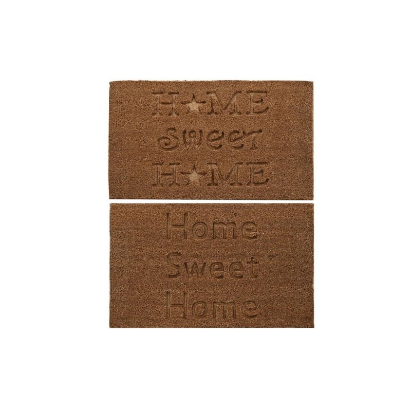 Zerbino DKD Home Decor Marrone Gomma Cocco (75 x 45 x 2,3 cm) (2 Unità)
