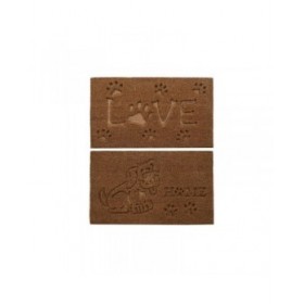 Zerbino DKD Home Decor Marrone Gomma Cocco (75 x 45 x 2,3 cm) (2 Unità)
