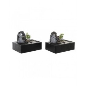 Fonte DKD Home Decor Buddha Resina Orientale 29 x 21 x 23 cm (2 Unità)