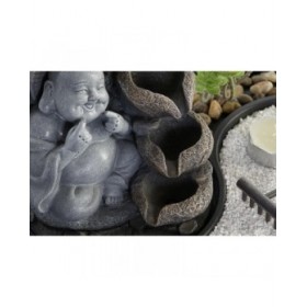 Fonte DKD Home Decor Buddha Resina Orientale 29 x 21 x 23 cm (2 Unità)