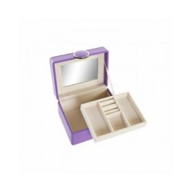 Scatola-Portagioie DKD Home Decor 23 x 17 x 10 cm Lilla Poliuretano Legno MDF