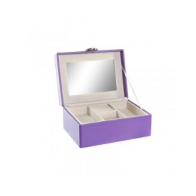 Scatola-Portagioie DKD Home Decor 23 x 17 x 10 cm Lilla Poliuretano Legno MDF