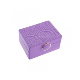 Scatola-Portagioie DKD Home Decor 23 x 17 x 10 cm Lilla Poliuretano Legno MDF