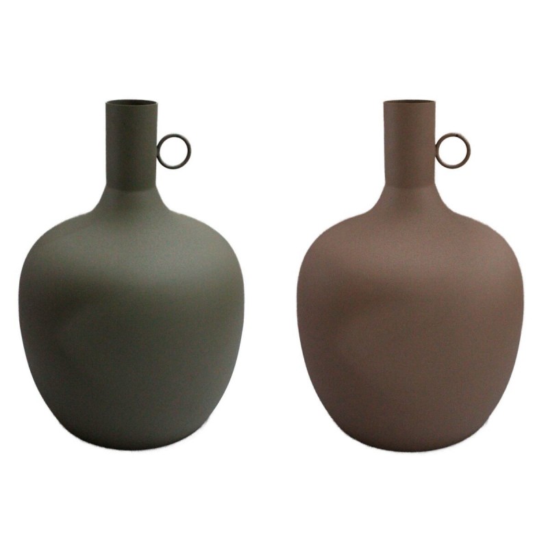 Vaso DKD Home Decor Alluminio Città (27 x 27 x 43 cm) (2 Unità)