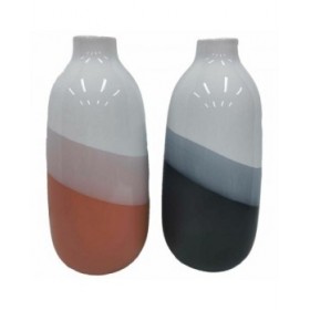 Vaso DKD Home Decor 13 x 13 x 29 cm Tricolore Dolomite (2 Unità)