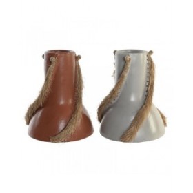 Vaso DKD Home Decor Grigio Terracotta 26 x 26 x 30 cm (2 Unità)