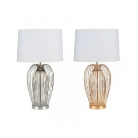 Lampada da tavolo DKD Home Decor Metallo Bianco 220 V 35 x 35 x 63 cm 50 W (2 Unità)