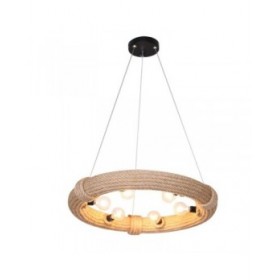 Lampadario DKD Home Decor Marrone Corda (51 x 51 x 10 cm) (47 X 47 X 10 CM)