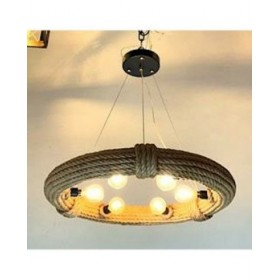 Lampadario DKD Home Decor Marrone Corda (51 x 51 x 10 cm) (47 X 47 X 10 CM)