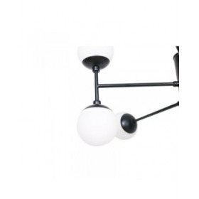 Lampadario DKD Home Decor Cristallo Nero (76.2 x 76.2 x 40.64 cm)