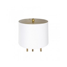 Lampada da Terra DKD Home Decor Dorato Metallo Poliestere Bianco 50 W Legno MDF (41 x 41 x 156 cm)