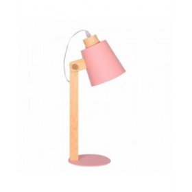 Lampada da tavolo DKD Home Decor Verde Rosa Naturale Legno Metallo 50 W 220 V 18 x 20 x 45 cm 15 x 20 x 50 cm (2 Unità)