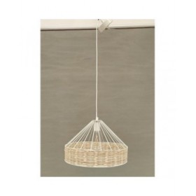 Lampadario DKD Home Decor 35 x 35 x 22 cm Nero Metallo Rattan 50 W (2 Unità)