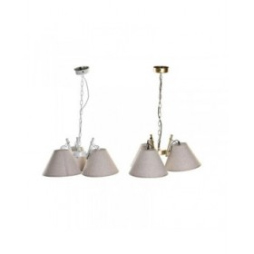 Lampadario DKD Home Decor 50 x 46 x 30 cm Dorato Metallo Bianco 50 W (2 Unità)