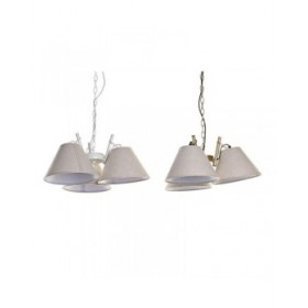 Lampadario DKD Home Decor 50 x 46 x 30 cm Dorato Metallo Bianco 50 W (2 Unità)