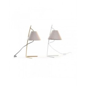 Lampada da tavolo DKD Home Decor Dorato Metallo Lino Bianco 50 W Moderno (25 x 31 x 57 cm) (2 Unità)