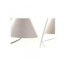 Lampada da tavolo DKD Home Decor Dorato Metallo Lino Bianco 50 W Moderno (25 x 31 x 57 cm) (2 Unità)