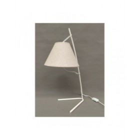 Lampada da tavolo DKD Home Decor Dorato Metallo Lino Bianco 50 W Moderno (25 x 31 x 57 cm) (2 Unità)